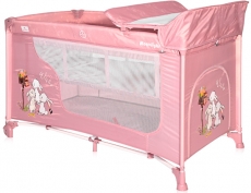 Детский манеж Lorelli Moonlight 2 Layer Beige Rose RABBITS